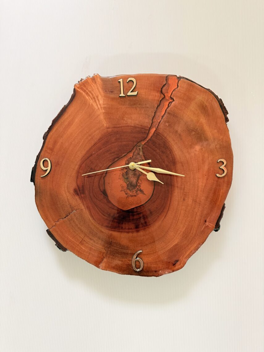 שעון אפוקסי - חום נחושת 1 שעון אפוקסי - חום נחושת